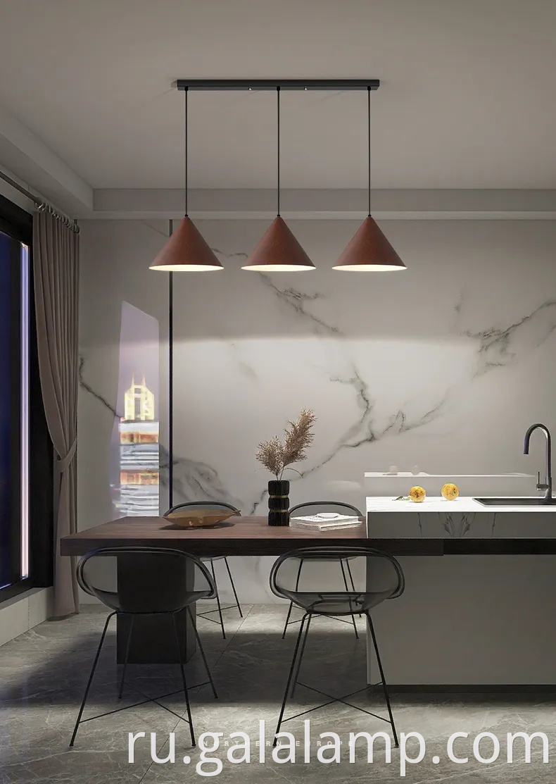 Винтажный северный подвесной свет с отделкой из дерева